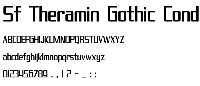SF Theramin Gothic Condensed font